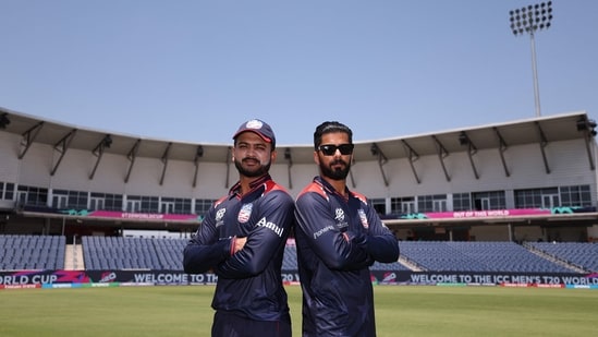 Monank Patel and Ali Khan of the USA(Getty Images via AFP)