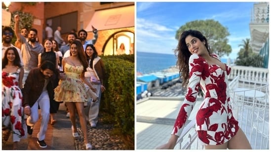 Inside photos from Anant Ambani and Radhika Merchant's second pre-wedding bash in Europe were shared by actor Janhvi Kapoor in a new Instagram post. Check out the photos. (All Photos: Instagram/ Janhvi Kapoor)