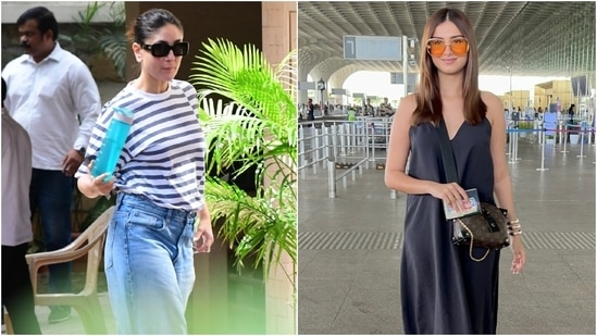 Summer calls for fashionable, breezy clothing! However, you don't have to forego your comfort while trying to look stylish. Recently, Kareena Kapoor and Tara Sutaria proved the same, as they were clicked by the paparazzi during an outing in Mumbai. The two divas donned chic outfits and showed us how to beat the heat while nailing the 'less is more 'mantra, which in this context means choosing simple, understated pieces that make a statement without being overwhelming. (HT Photo/Varinder Chawla)