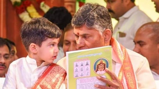 Chandrababu Naidu's 9-year-old grandson's wealth surged by <span class='webrupee'>₹</span>1.7 crore in 12 days. 