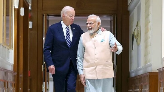 Prime Minister Narendra Modi (Right) and US President Joseph Biden.