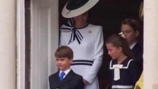 Prince Louis didn't stop his spontaneous dance even after getting little scolding from his elder sister, Princess Charlotte. He brought a smile on his mother Kate Middleton's face.