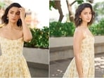 Alia Bhatt recently released her first children's picture book. The actor plans to publish a series of books in the future, and the recent one is called Ed Finds A Home. She also attended an event to launch the book and chose a floral yellow dress. While her fans loved the summer dress, we found her clean girl makeup to be the star of the look. (Instagram)