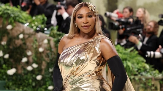 Serena Williams poses at the Met Gala, an annual fundraising gala held for the benefit of the Metropolitan Museum of Art's Costume Institute with this year's theme 'Sleeping Beauties: Reawakening Fashion' in New York City, New York, U.S., May 6, 2024. REUTERS/Andrew Kelly(REUTERS)