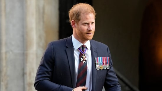 Britain's Prince Harry leaves after attending an Invictus Games Foundation 10th Anniversary Service of Thanksgiving at St Paul's Cathedral in London, Wednesday, May 8, 2024. (AP Photo/Kirsty Wigglesworth, File)(AP)