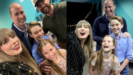 Taylor Swift clicked a selfie with Prince William, George, Charlotte and Travis Kelce after her London concert.