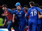 Afghanistan defeated Australia by 21 runs in their T20 World Cup Super 8 fixture, in Kingstown.(AP)
