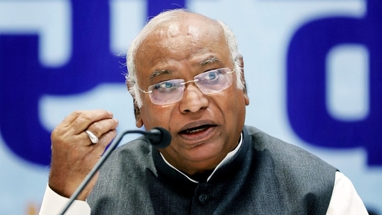 Congress national president Mallikarjun Kharge.(ani)