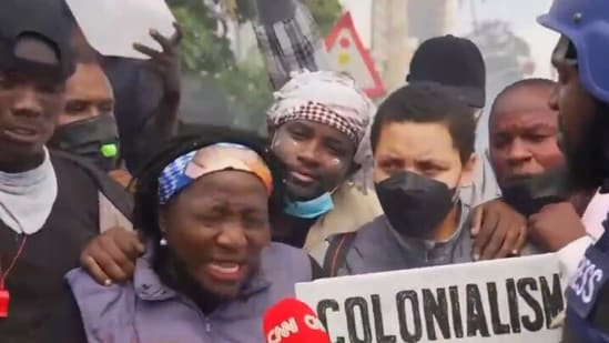 Kenyan activist Auma Obama during an interview with CNN.(X/LarryMadowo)