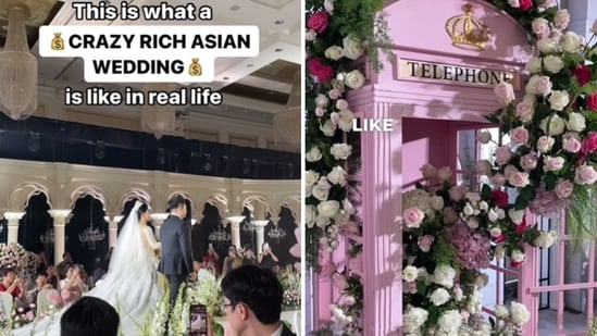Guests received the five-star treatment at this Chinese wedding.(Instagram/@bydanawang)