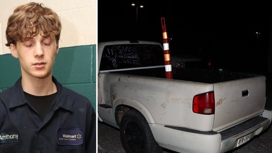 Texas teen Aaron Richard found covered in dried blood inside wrecked pickup truck (Tarrant County Sheriff's Office/Facebook)
