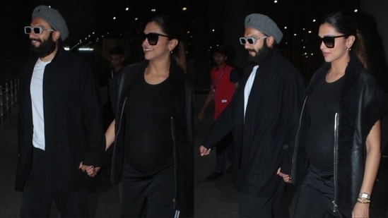 Ranveer Singh and Deepika Padukone were spotted at the Mumbai airport.