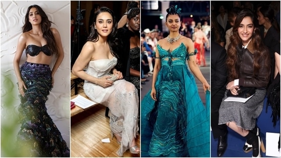 Bollywood celebrities have taken over Paris during the fashion week. While Janhvi walked for Rahul Mishra's haute couture show and Preity Zinta populated the front row, Sonam Kapoor attended Dior's Haute-Couture Fall/Winter 2024 show. Meanwhile, Radhika Apte closed the Vaishali S Couture's showcase, Satori. (Instagram)