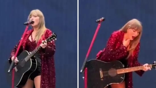 Taylor Swift swallowed a bug during her performance onstage.