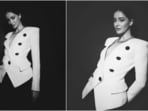 Ananya Panday recently attended an event in the city. For the occasion, the actor wore a stylish black and white ensemble, embracing the monochrome trend. She also served fashionistas the perfect formula for nailing power dressing in blazers and cycling shorts. Keep scrolling to see Ananya's outfit. (Instagram)