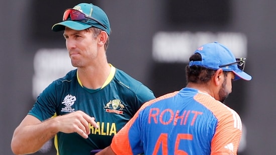 India's captain Rohit Sharma and Australia's captain Mitchell Marsh(ANI)