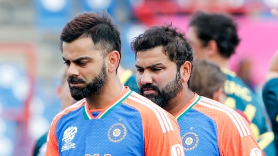 India's captain Rohit Sharma and teammate Virat Kohli during the Super 8 Group 1 match against Australia (ANI)