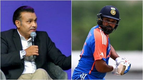 Virender Sehwag opened up on Rohit Sharma's response on question about Inzamam-ul-Haq's recent quotes(File)