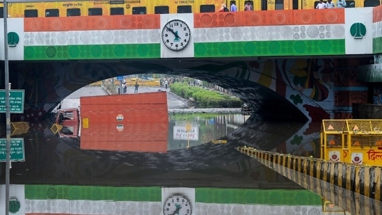 Delhi's Minto bridge inundated amid heavy rainfall