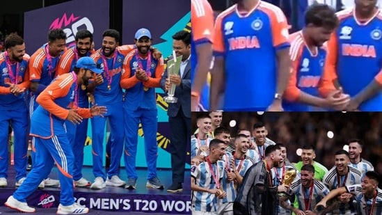 Rohit Sharma did a Lionel Messi during India's T20 World Cup celebration