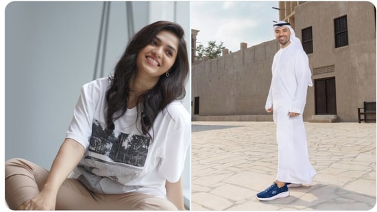 Sunaina and Khalid Al Ameri have both shared the same engagement photos.