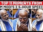 TOP 11 MOMENTS FROM PM MODI'S 2.5-HOUR SPEECH
