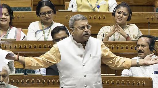 TMC MP Kalyan Banerjee speaks in the Lok Sabha during ongoing Parliament session. (PTI photo)