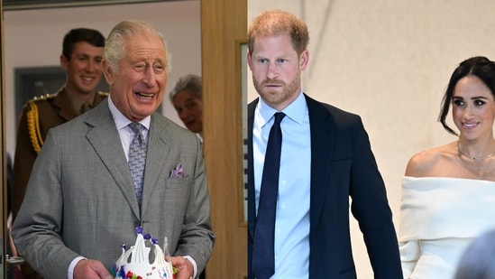 The King is considering a visit to his son Prince Harry in America, aiming to meet his grandchildren Archie and Lilibet.(AP)