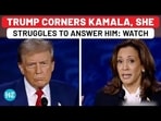 TRUMP CORNERS KAMALA, SHE STRUGGLES TO ANSWER HIM: WATCH