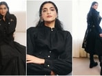 Sonam Kapoor attended the Dior show at Paris Fashion Week and proved once again why she is considered the ultimate fashionista of Bollywood. Dressed head-to-toe in striking black attire, she effortlessly embodied a gothic aesthetic that served as a masterclass in high fashion. Let’s decode her look and take some style notes from this diva!(Instagram/@rheakapoor)