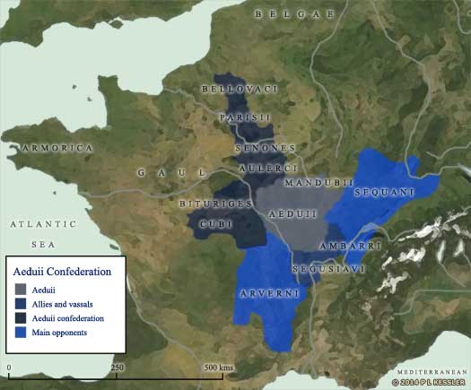 Map of Gaul 100 BC