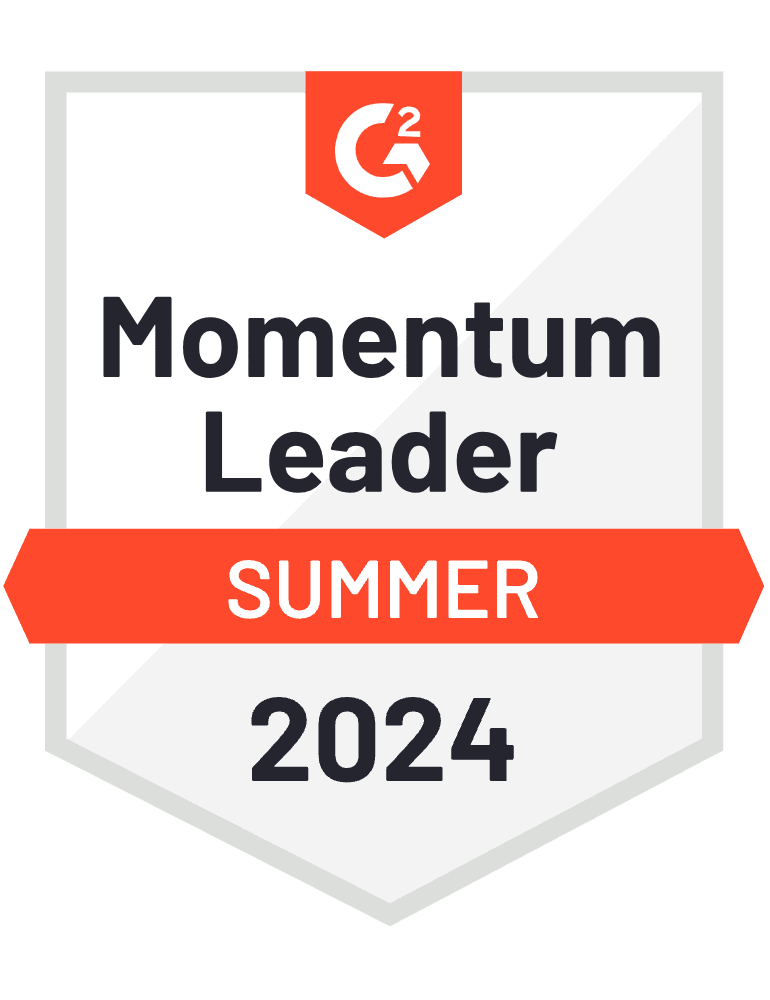 G2 Badge: Momentum Leader, Summer 2023