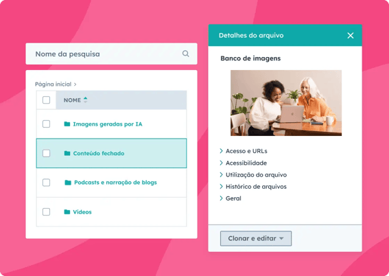 gerencie conteúdo com o Content Hub da HubSpot