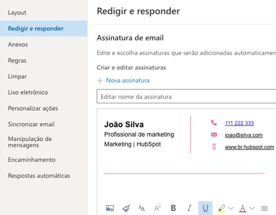 assinatura Outlook na Web Outlook.com