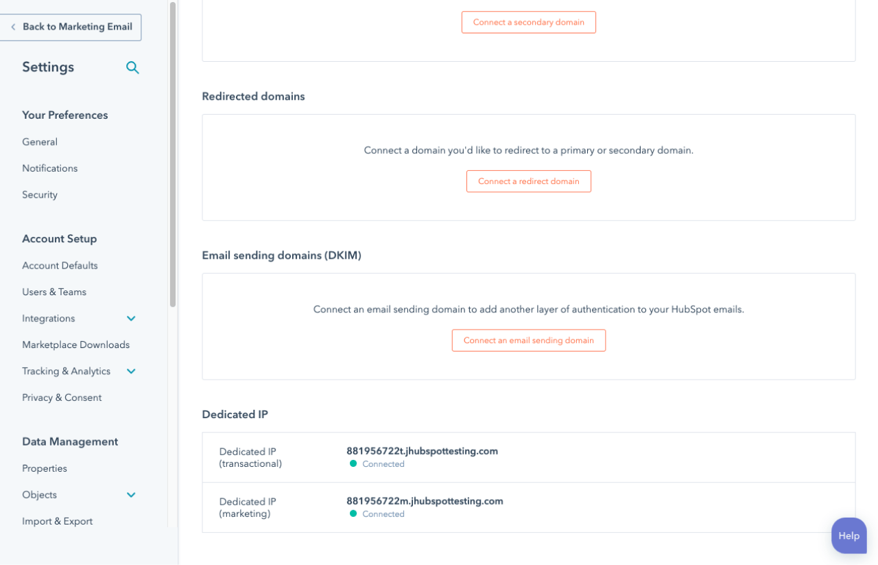 Screenshot of email delivery dashboard showing two different IP addresses