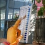 A replica of Electronic Voting Machine at the Election Commission of India head office, in New Delhi. (PTI)