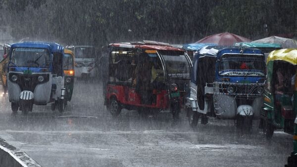 Parts of Delhi experience heavy rainfall, providing relief from the heat. (HT Print)