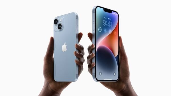 Both iPhone 14 and iPhone 14 Plus are protected by Ceramic Shield front cover against common spills, water accidents and dust resistance. (Apple)