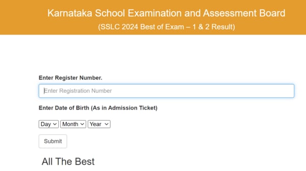 Karnataka SSLC Supply Result 2024 Live Updates: The Karnataka School Examination result announced 