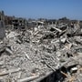 Palestinian houses destroyed during the Israeli military offensive lie in ruins, amid Israel-Hamas conflict, in Khan Younis in the southern Gaza Strip July 10, 2024. (REUTERS)