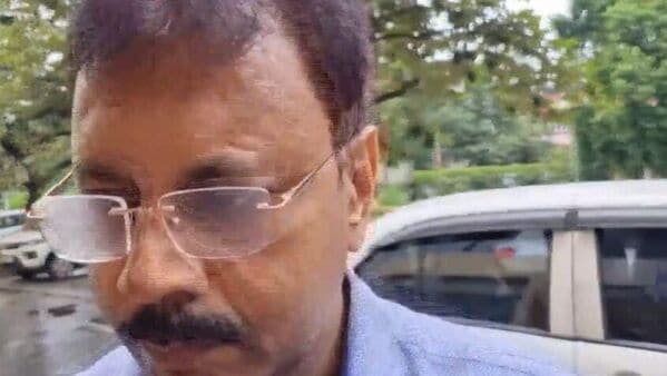 Former RG Kar Hospital principal Sandip Ghosh reaches CBI office for questioning in connection with the rape and murder case. (PTI Photo)