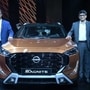 Frank Torres, divisional vice president of the AMIEO region; Saurabh Vatsa, MD of Nissan India, and other key leaders from Nissan Motor Co. at the launch of the new Magnite.