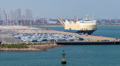 Tiangin,,China,-,08.20.2022:,New,Cars,Waiting,In,A,Port