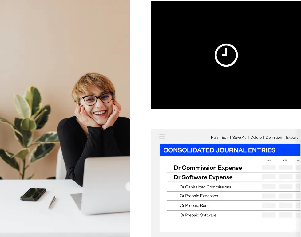 Expense management image with consolidated journal entries