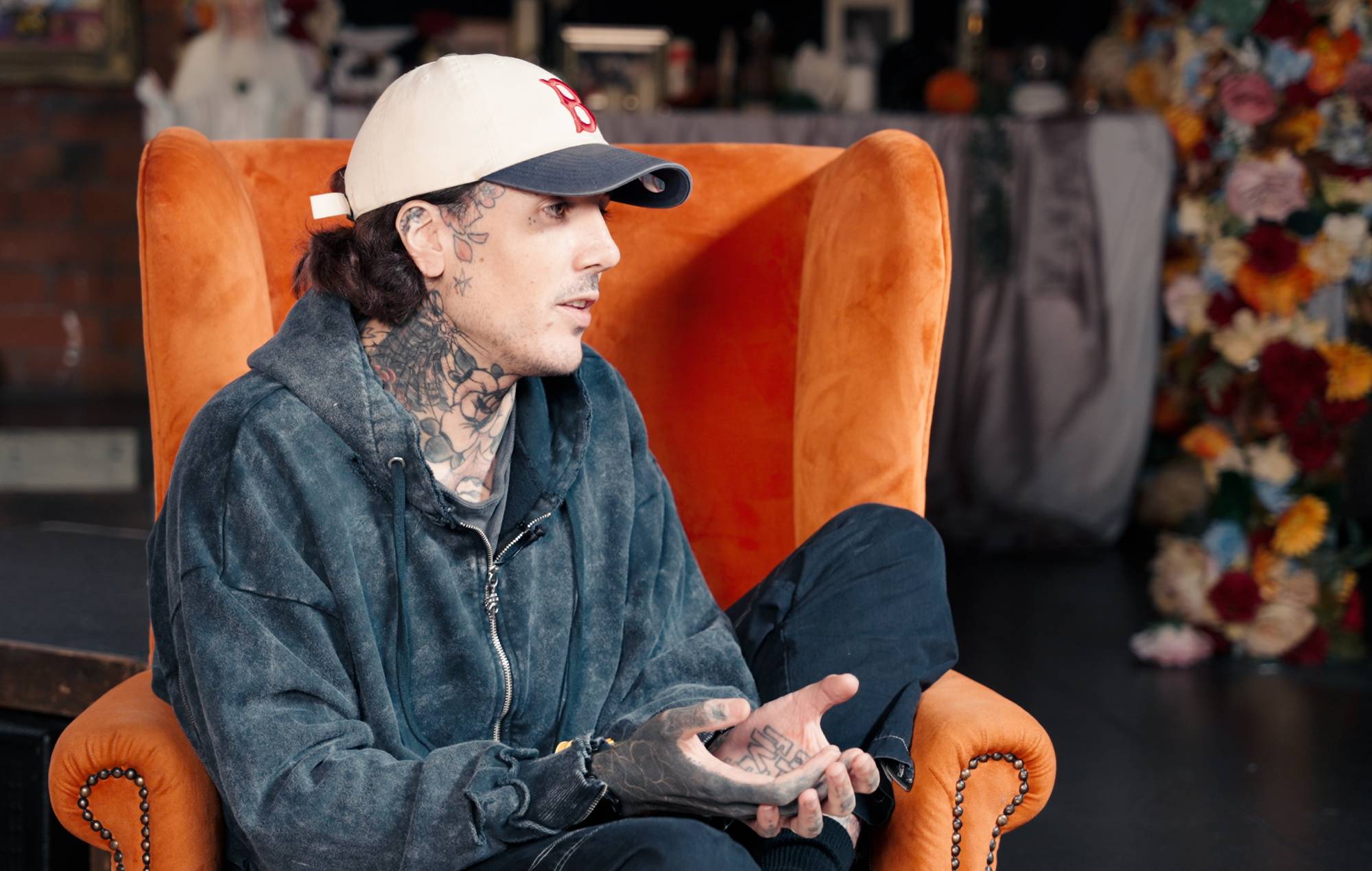 Bring Me The Horizon's Oli Sykes talks to NME at The Church in Sheffield. Credit: NME