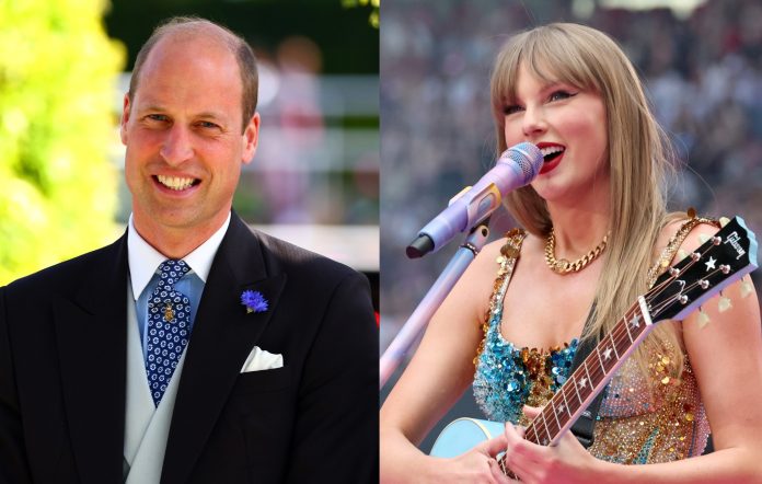 A composite image of Prince William and Taylor Swift