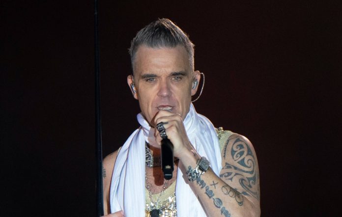 Robbie Williams in concert at the Sandringham Estate in Norfolk. Picture date: Sunday August 27, 2023. (Photo by Joe Giddens/PA Images via Getty Images)