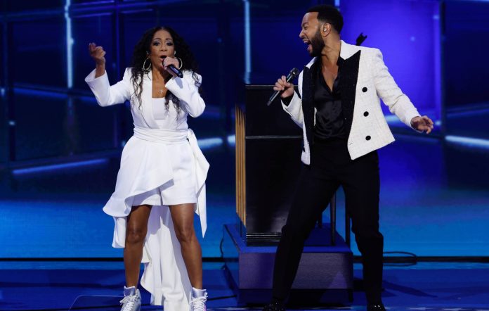 Sheila E. and John Legend. Credit: Chip Somodevilla/Getty Images