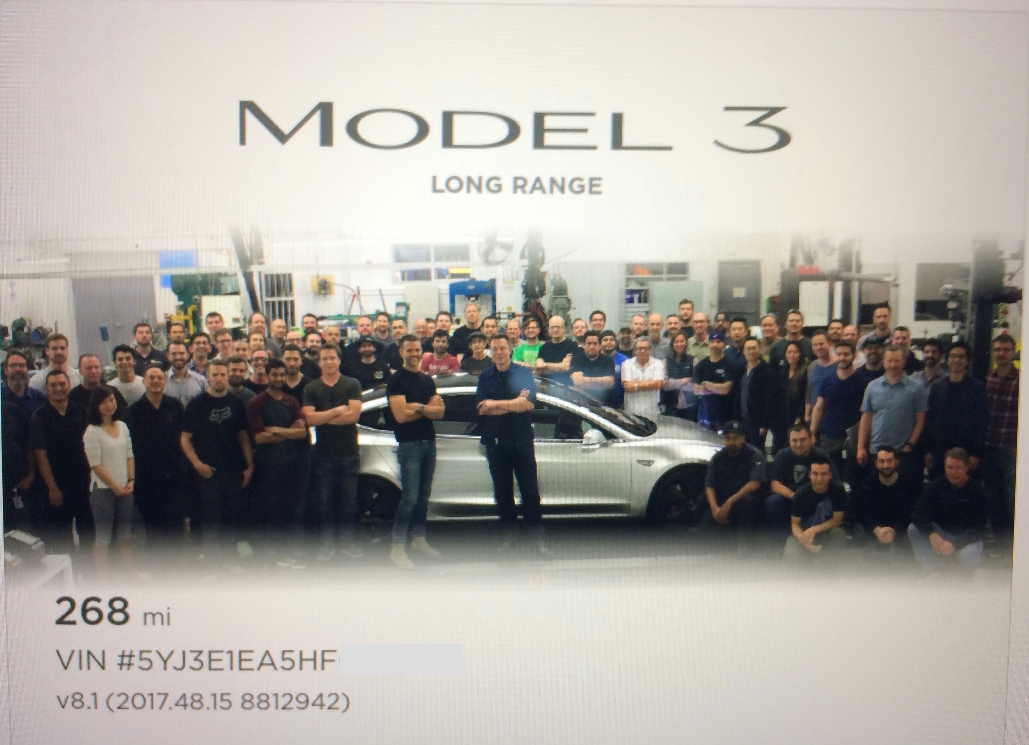 Tesla Model 3 Team Photo