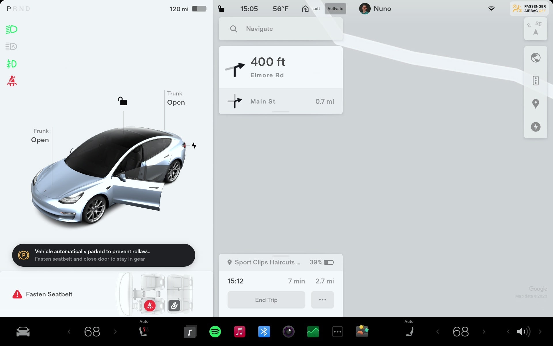 Tesla Navigation UI feature in update 2022.44.30